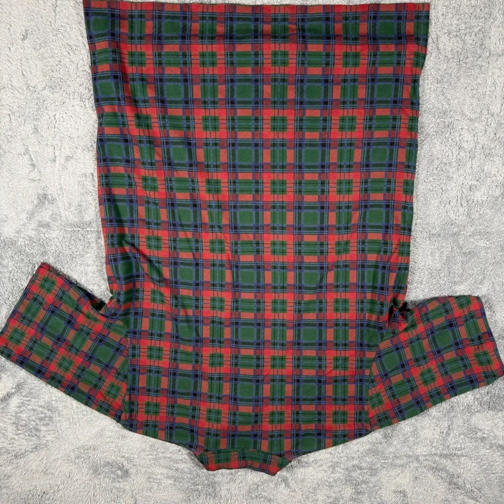 Vintage 90s Polo Ralph Lauren Plaid 1/2 Button Polo Shirt‎ Red Green Size XL
